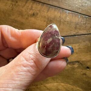 Pink tourmaline ring